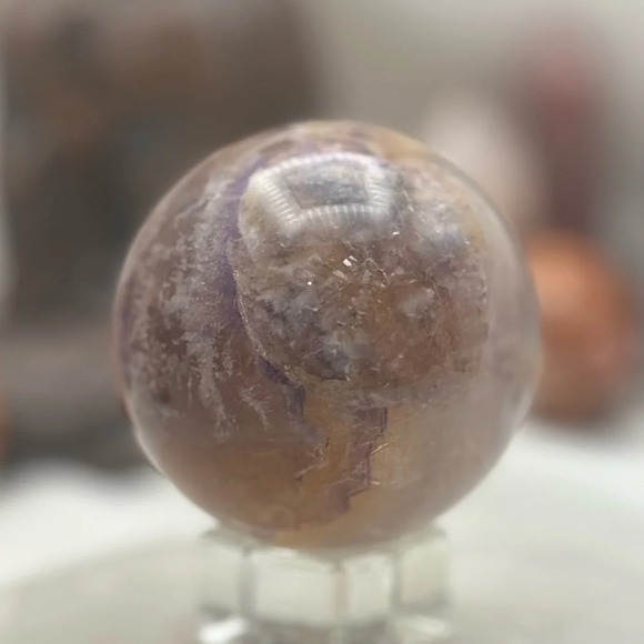 Fluorite Sphere Yellow & Purple - Picture 4 of 4